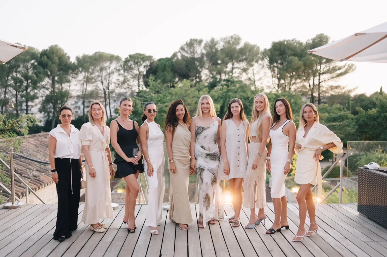 Club members together on the terrace